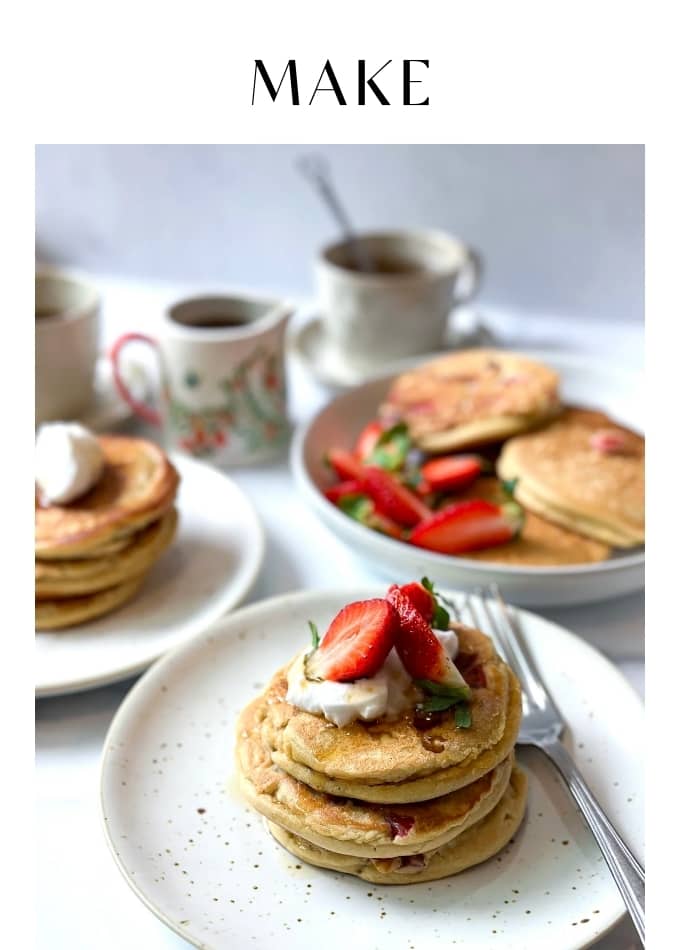 Make Strawberry Blender Pancakes