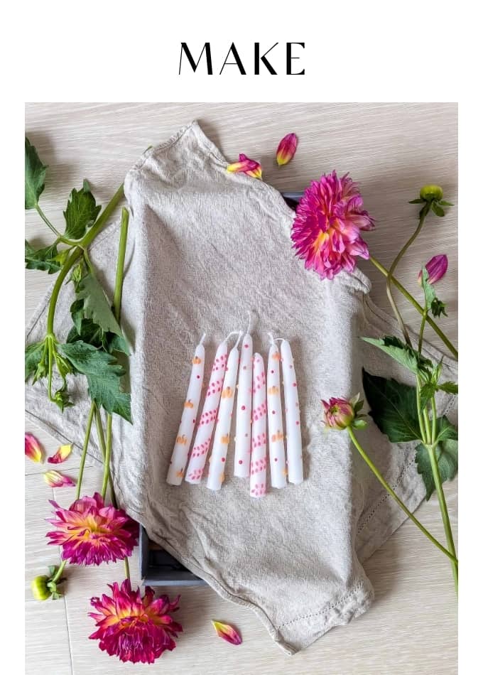 Make Handpainted Taper Candles  