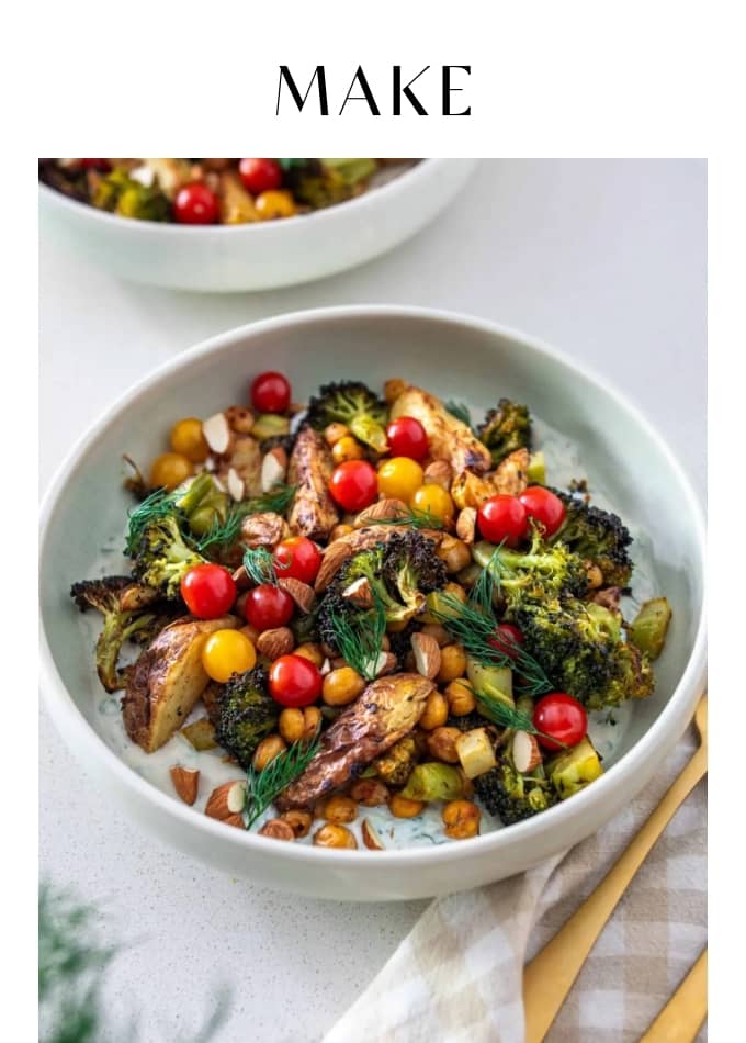 Make a Vegetarian Mediterranean Potato Tzatziki bowl