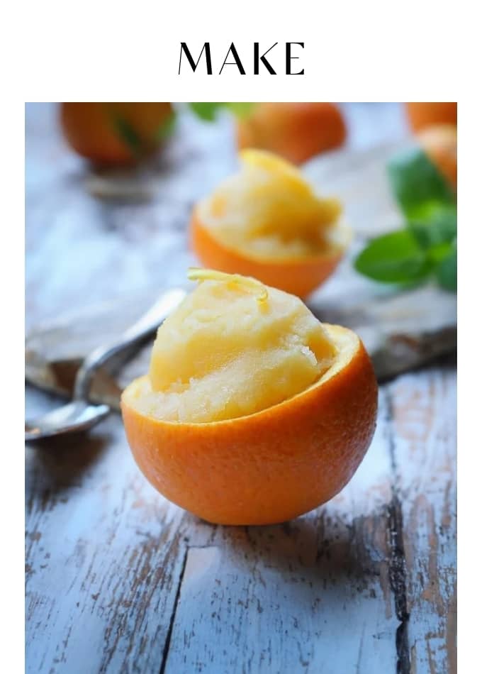 Make Refreshing Orange Sorbet