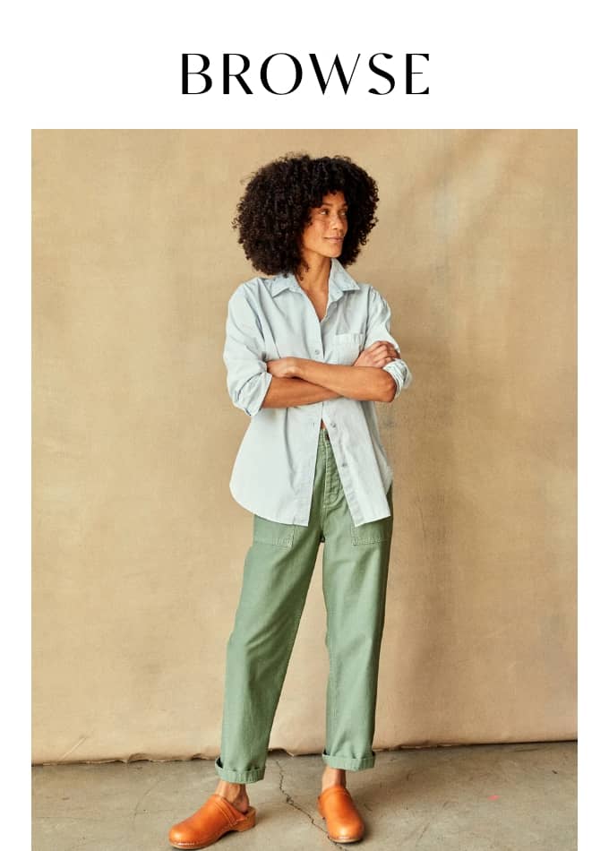 Browse Sustainable Button Down Shirts For Women