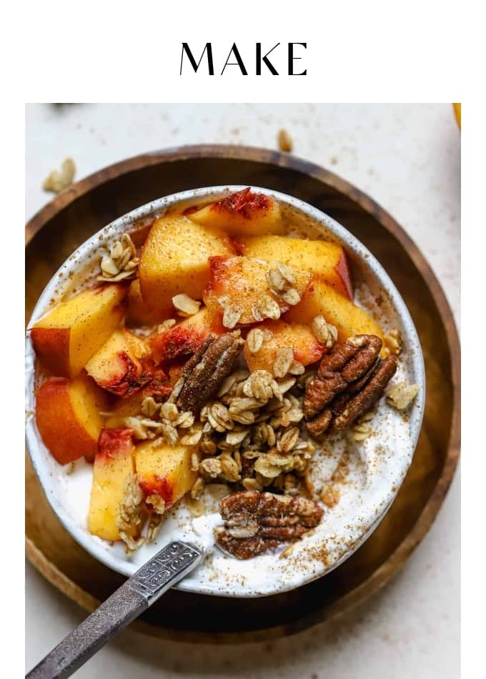 Make Peach Pie Yogurt Bowls
