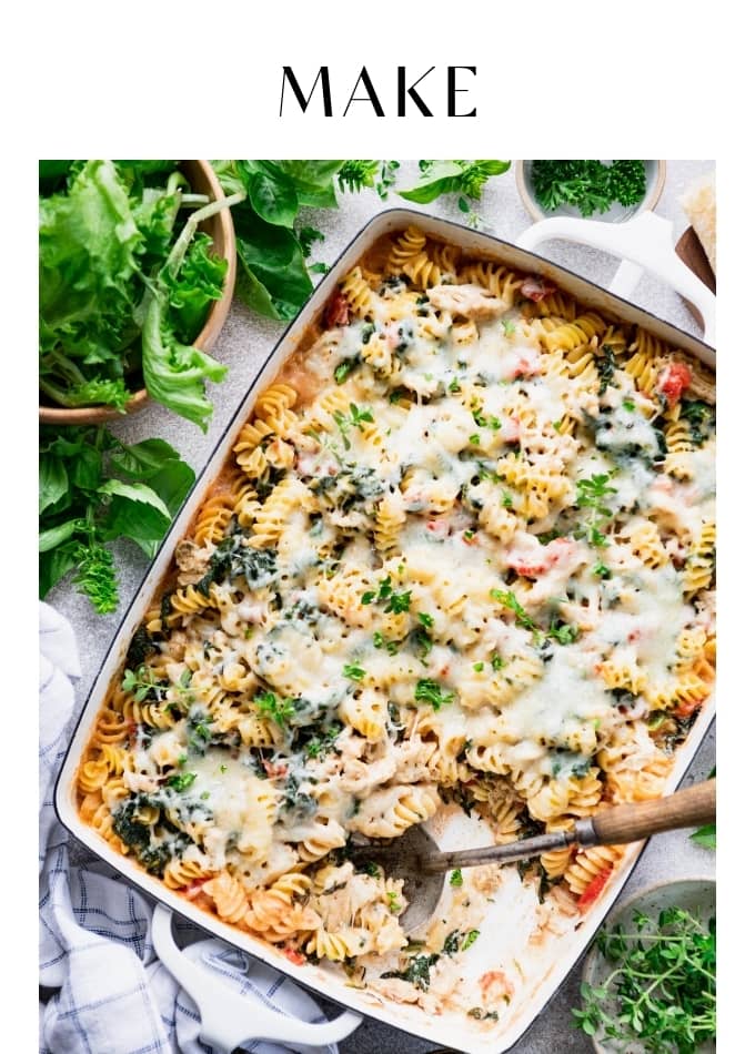 Make Baked Chicken Florentine Pasta