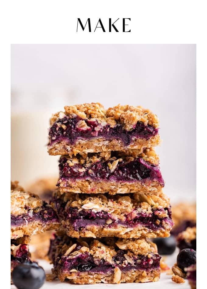 Make Blueberry Hemp Crumble Bars