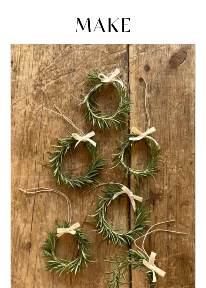 Make Mini Rosemary Herb Wreaths
