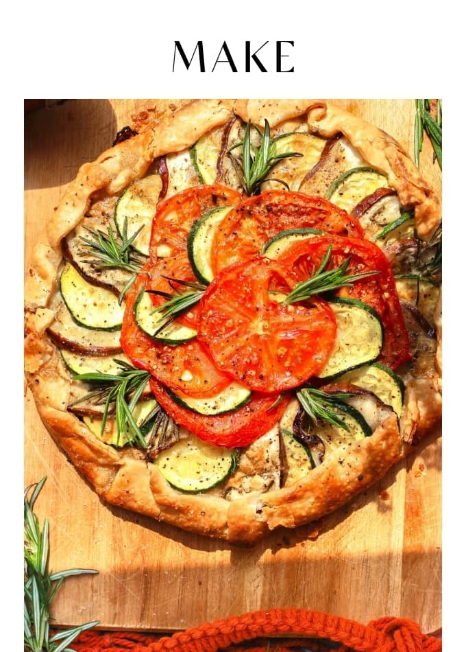 Make Summer Harvest Galette with a Tahini Cream Sauce