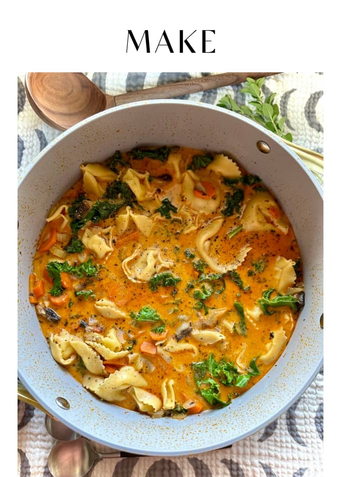 Make One Pot Vegetable Tortellini Soup