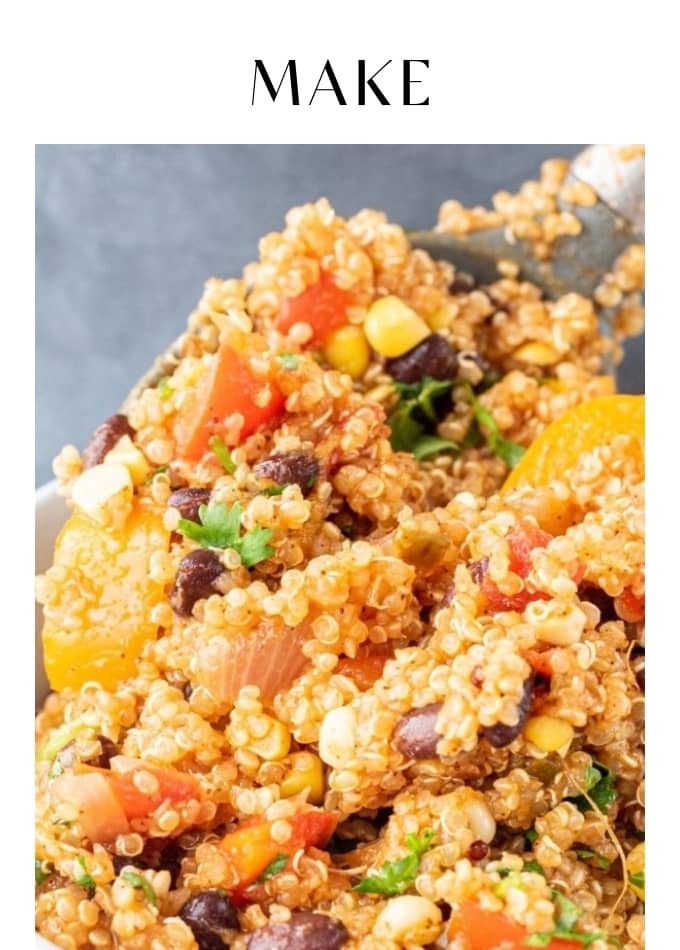 Make Vegan one-pot Mexican Quinoa
