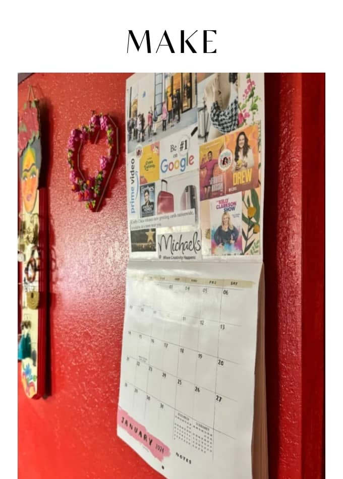 Make A DIY Calendar Vision Board