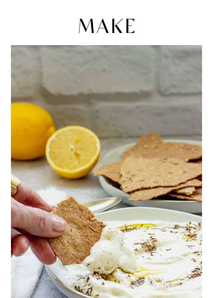 Make Whipped Lemon Feta Labneh Dip