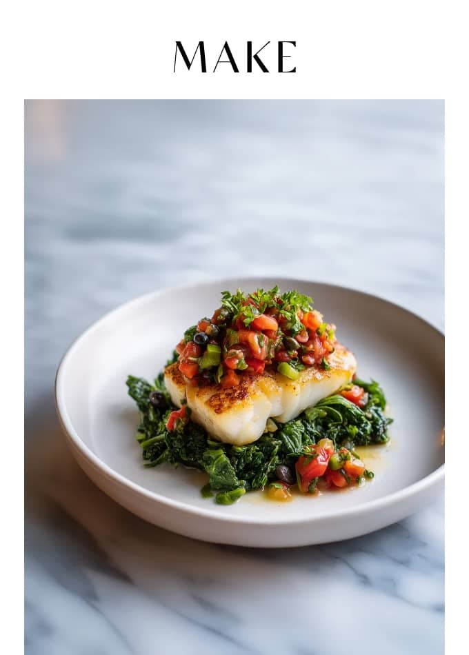 Make Cod with Tomatoes, Capers, and Garlic