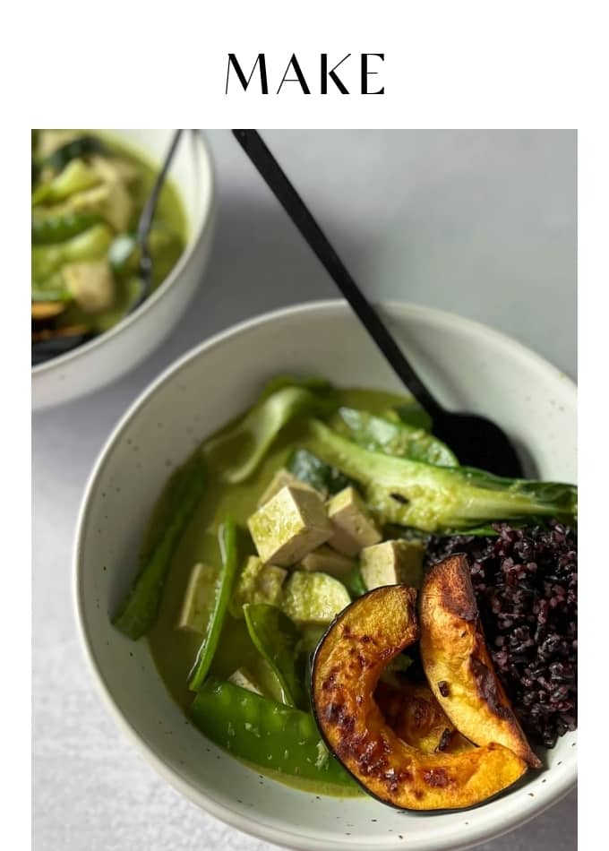 Make Green Tea Lemongrass Coconut Curry