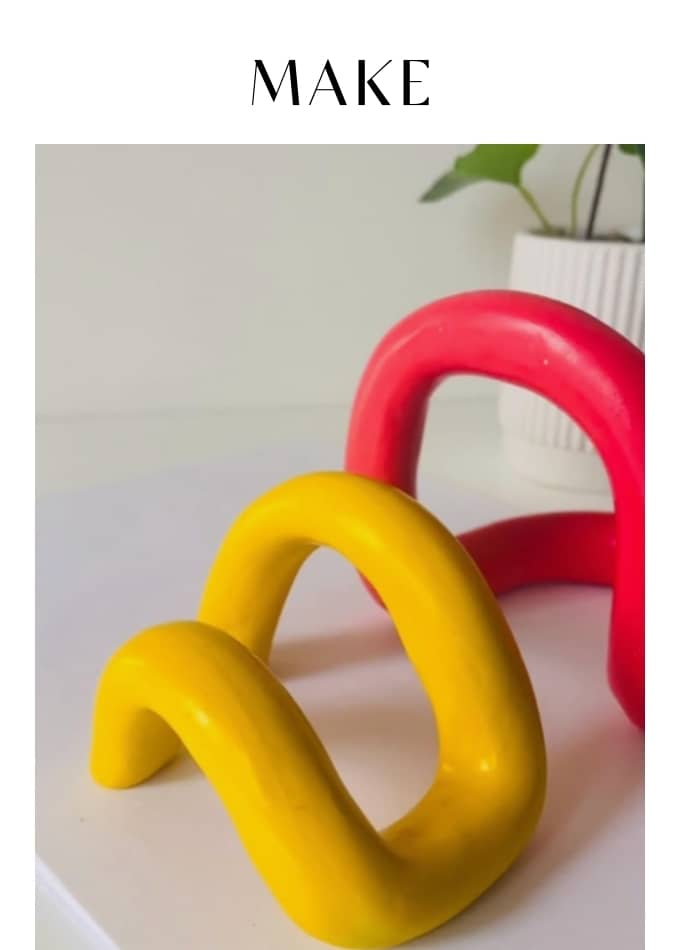 Make Air Dry Clay Bookends