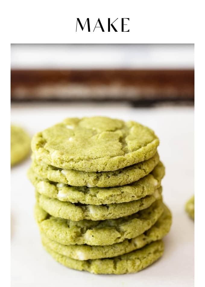 Make White Chocolate Matcha Cookies