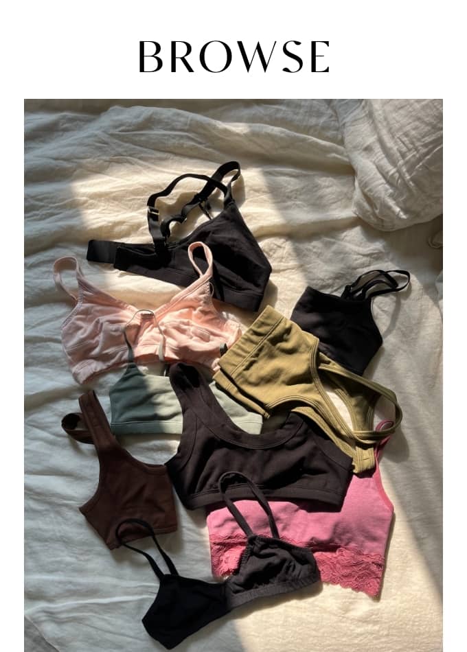 Browse Organic Cotton Bralettes