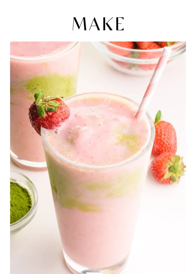 Make Strawberry Matcha Smoothie