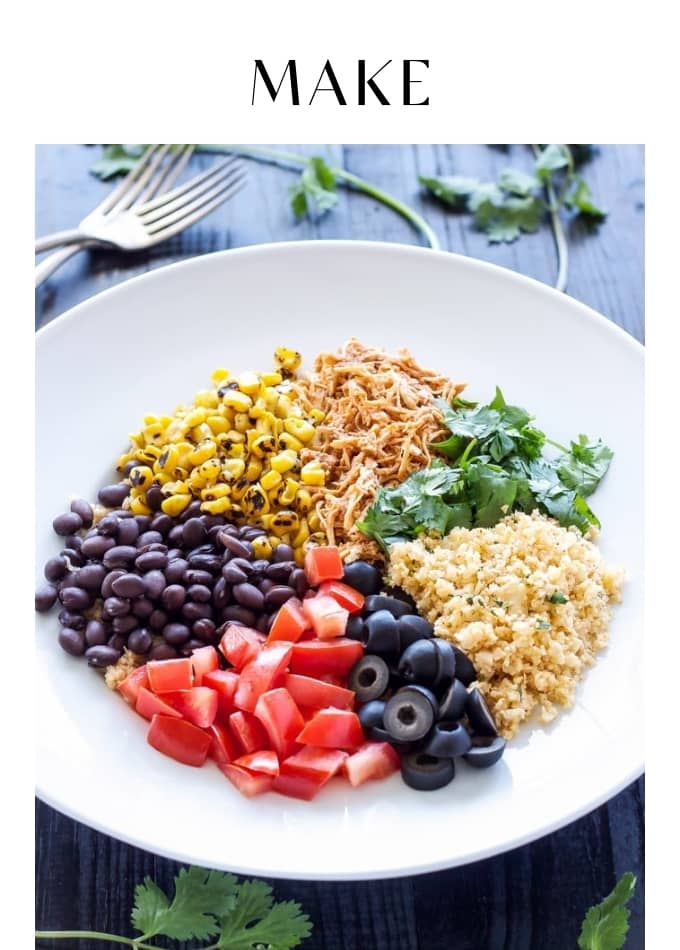 Make Chicken Enchilada Cauliflower Rice Bowls