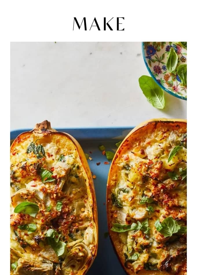 Make Spinach Artichoke Stuffed Spaghetti Squash