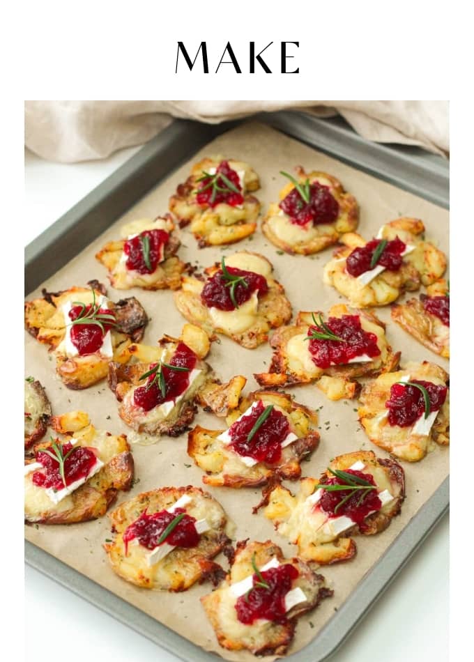 Make Brie & Cranberry Crispy Smashed Potatoes
