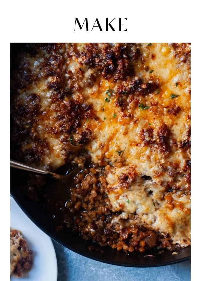 Make French Onion Baked Lentils And Farro