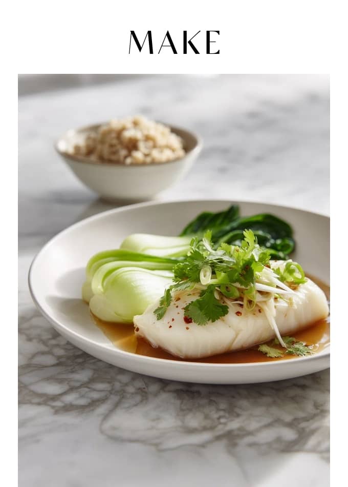 Make Steamed Sea Bass with Ginger and Bok Choy