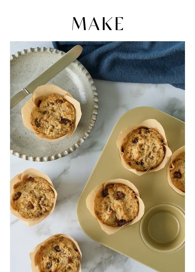 Make Banana Tahini Muffins