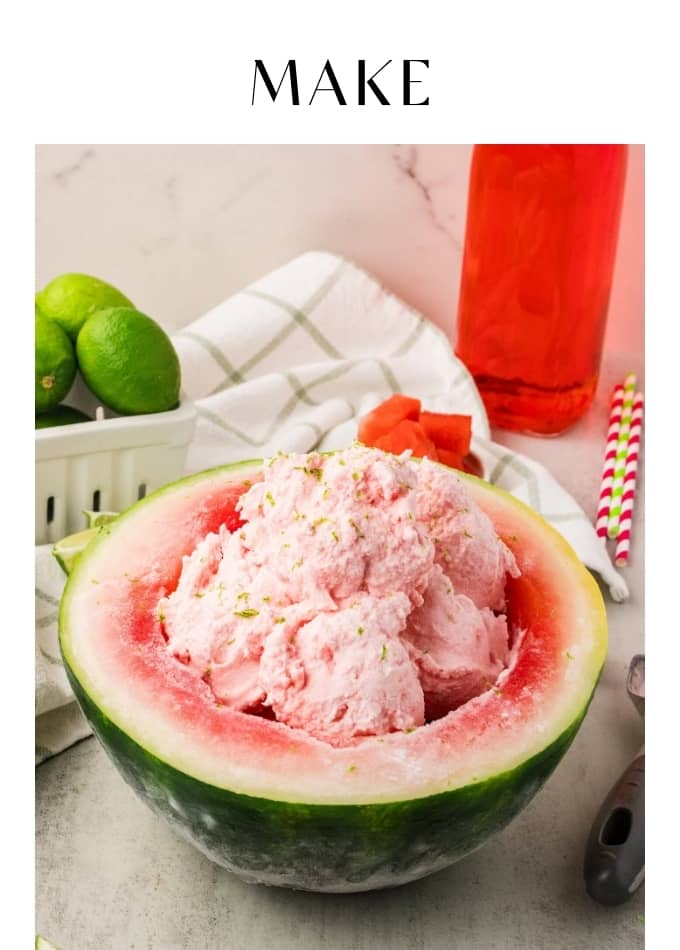 Make No Churn Watermelon Ice Cream