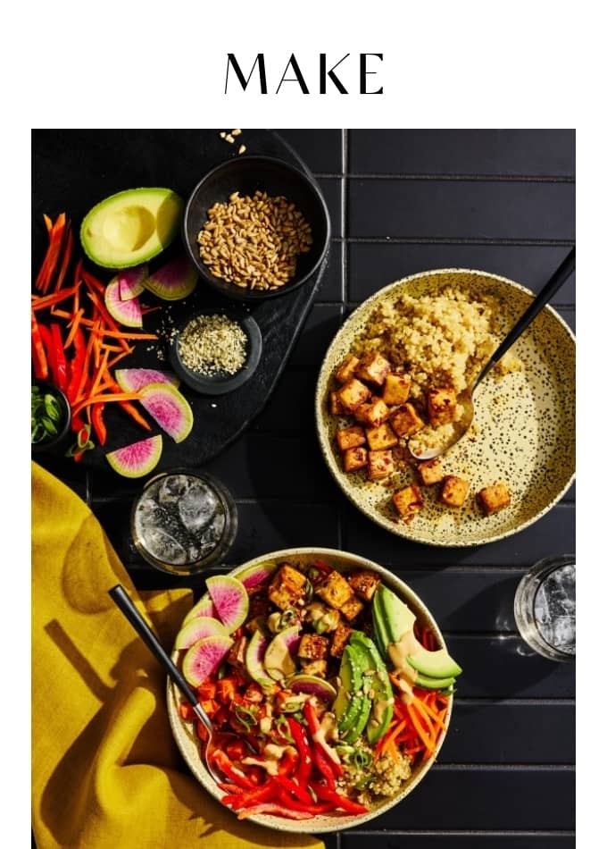 Make Chili Crisp Tofu and Quiona Power Bowls