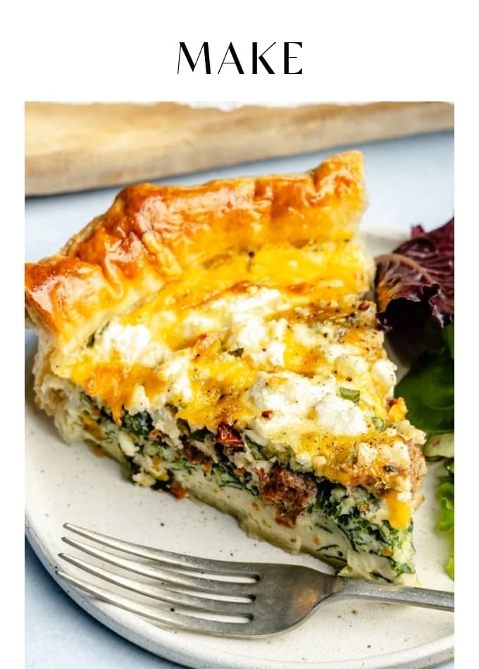 Make Sundried Tomato Basil Puff Pastry Quiche