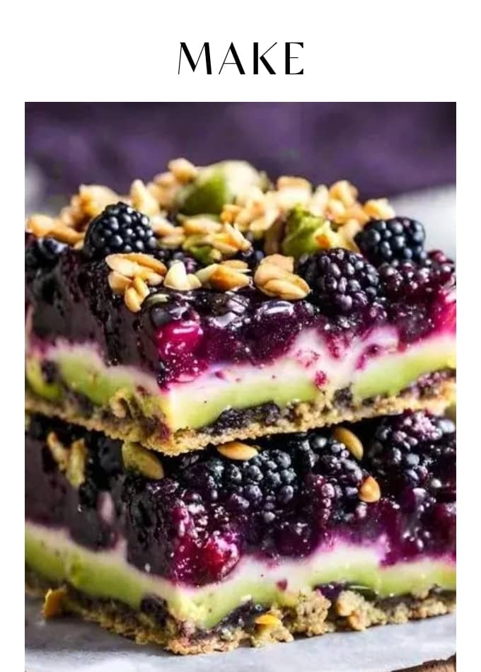 Make Blackberry Pistachio Dream Bars