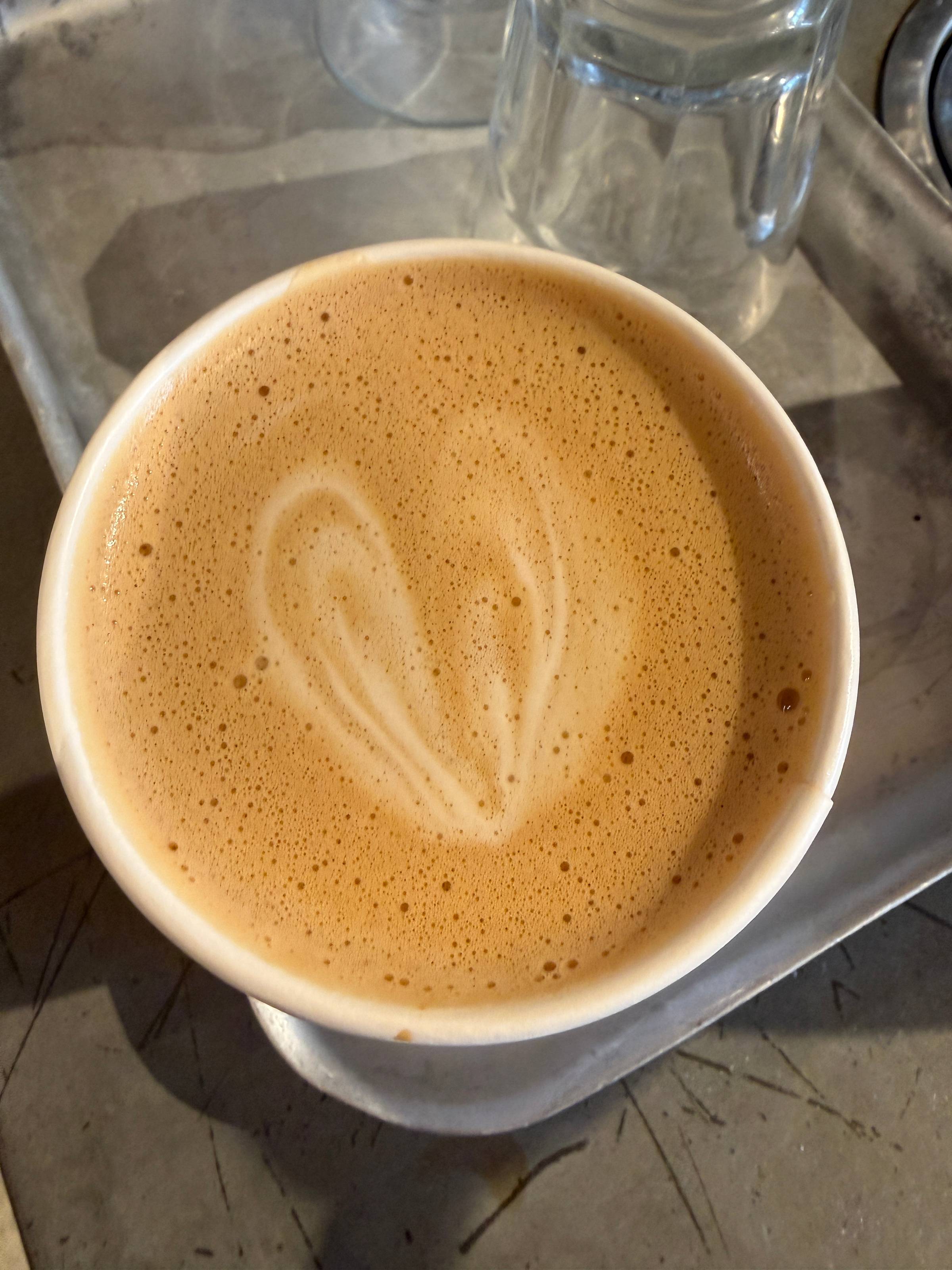Heart shape foam in my latte