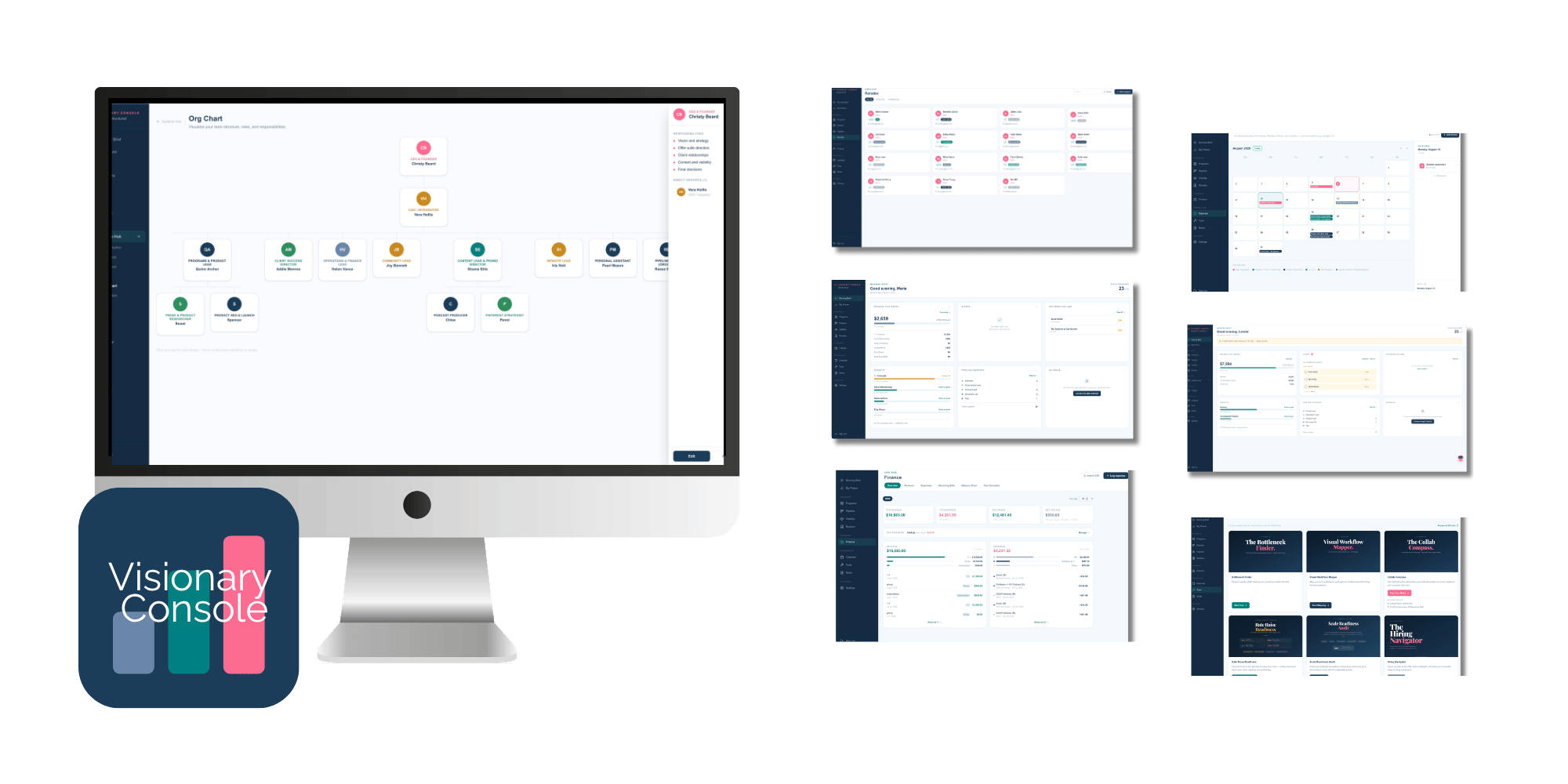 VELA operating hub on desktop