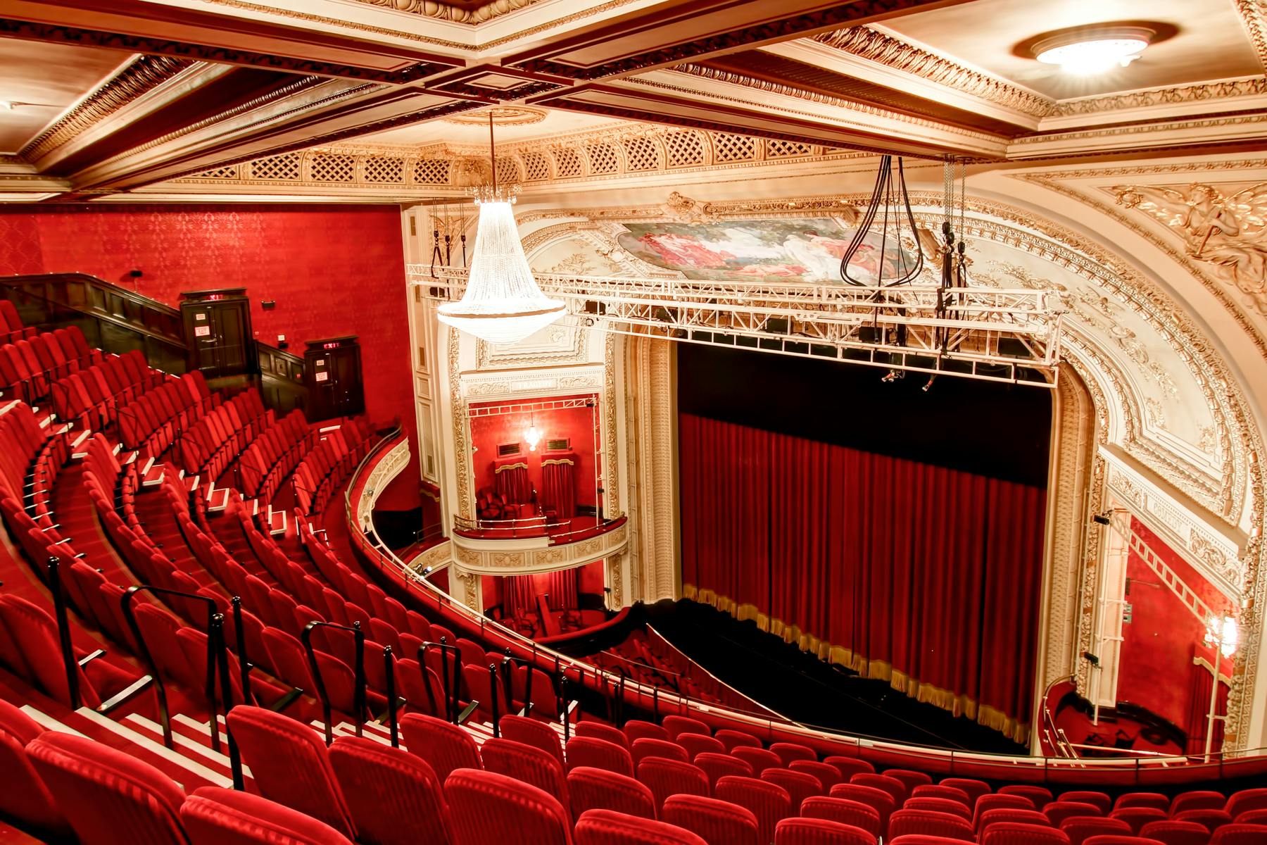 A photograph of the interior of the Royal Alex, from the top of the second balcony.