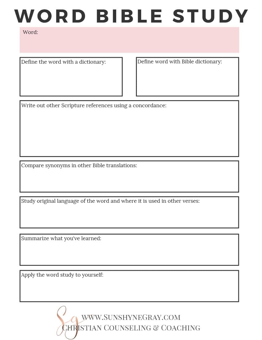 Bible Study Worksheets Bible Study Worksheet Bible St - vrogue.co