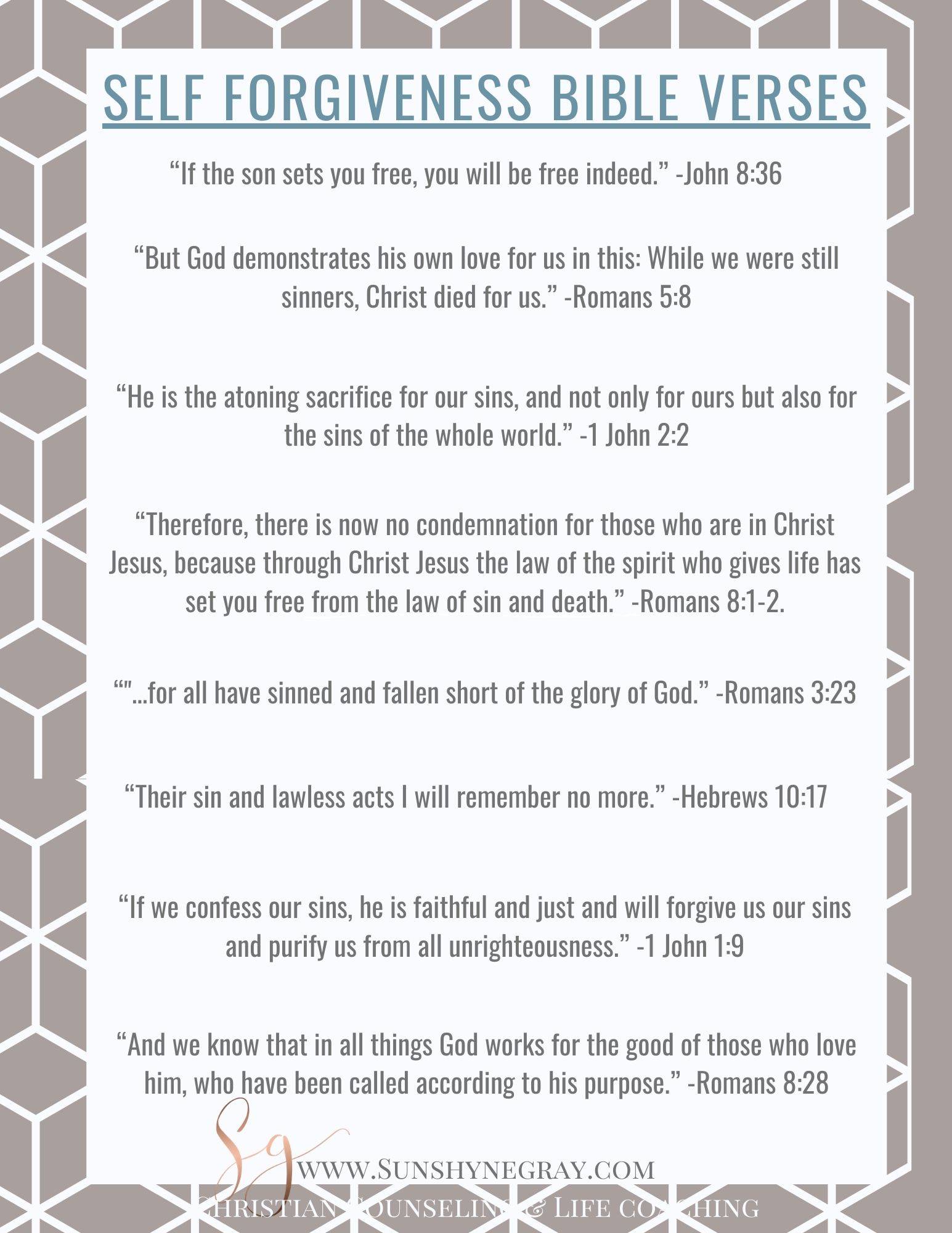 bible verses about forgiving yourself