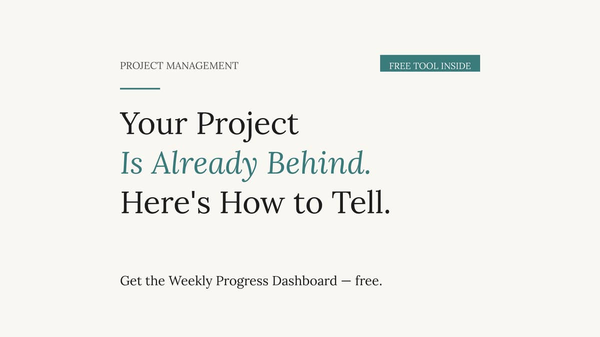 Your project is already behind — cover image for post on tracking project health using 3 key metrics without expensive software