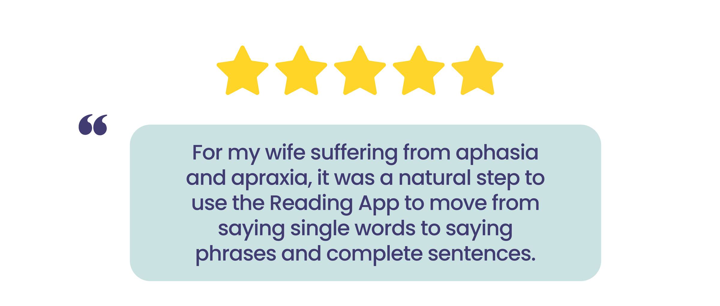 A 5 star review for the Tactus Reading app