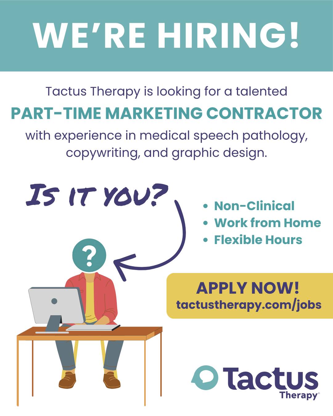 We're Hiring! Part-Time Marketing Contractor