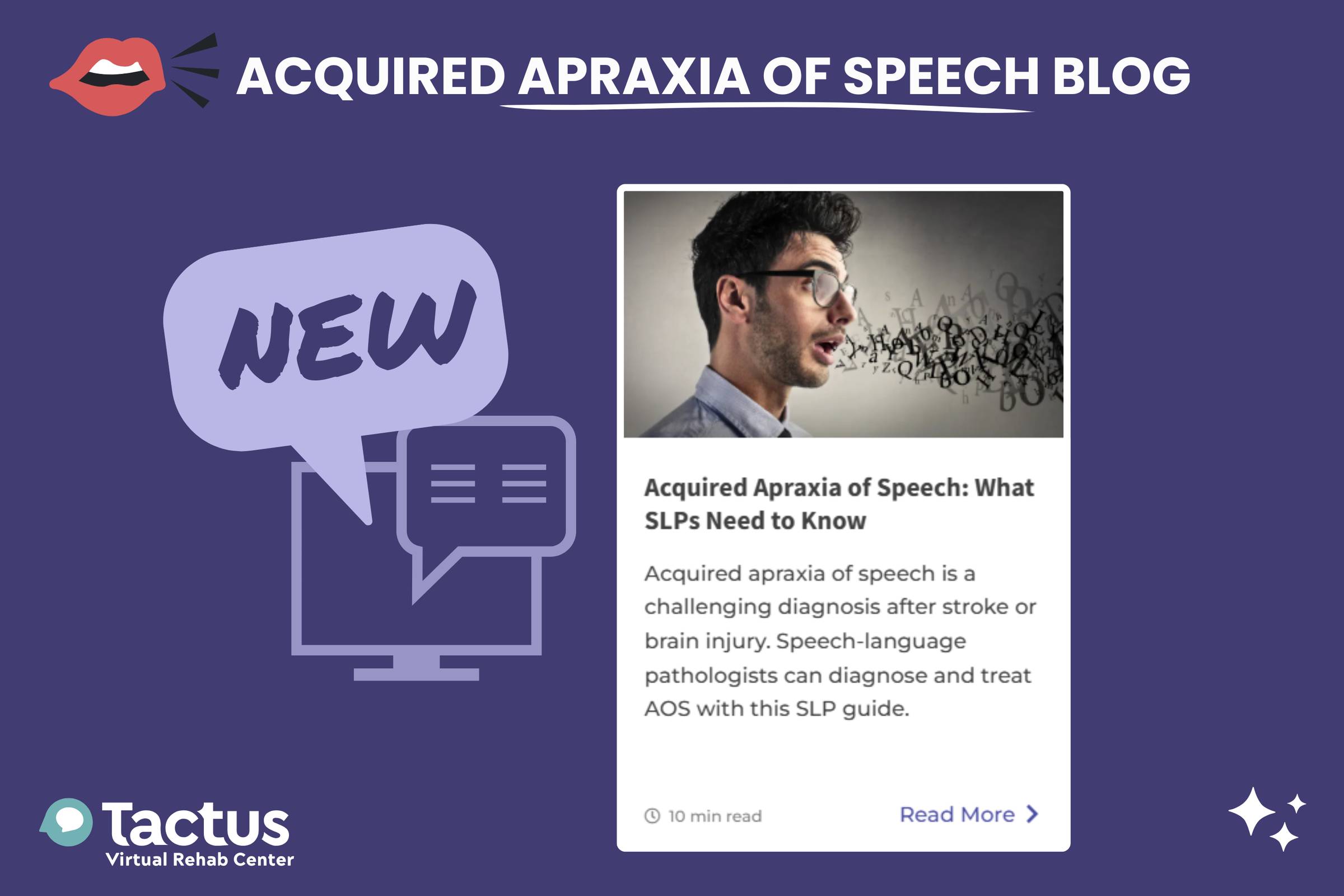 Image of New Blog: Acquired Apraxia of Speech 