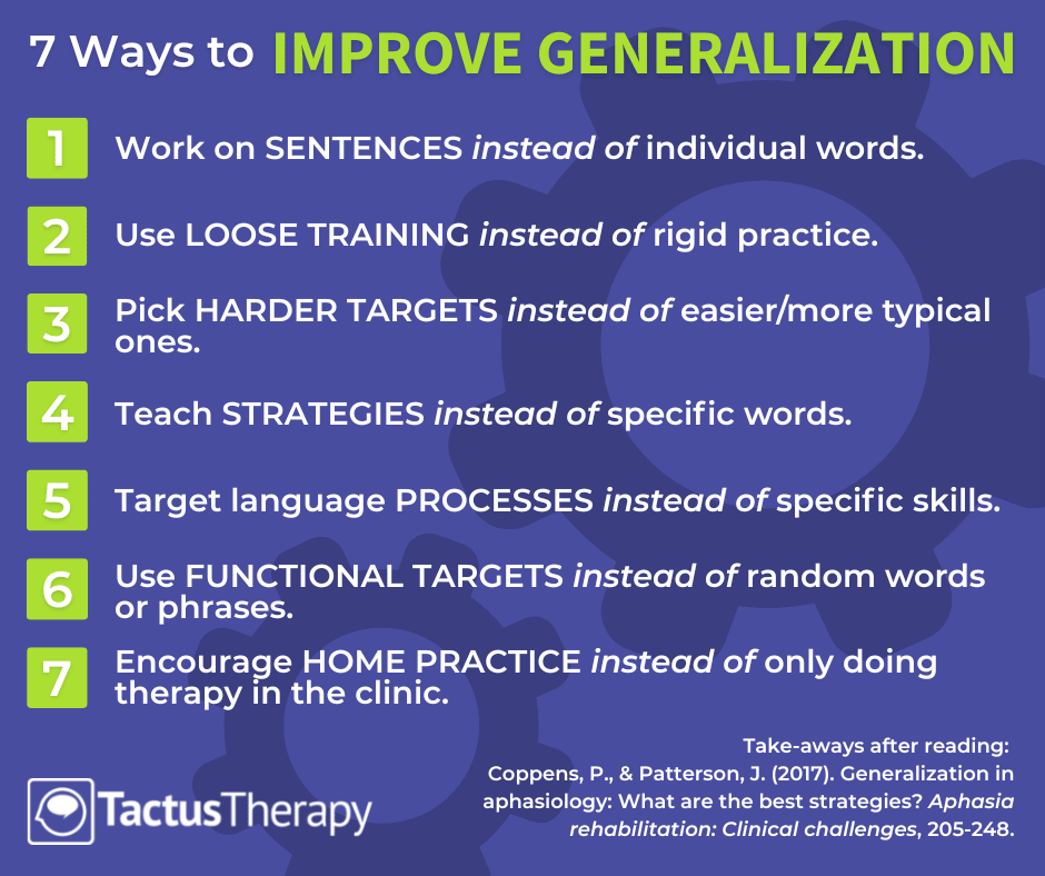 Generalization 7 ways to improve therapy 🏆
