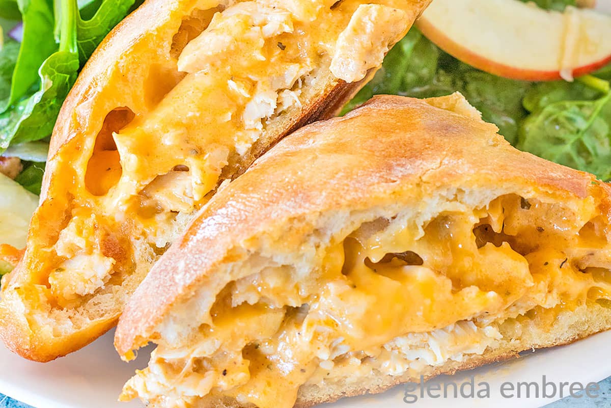 Buffalo Ranch Chicken Melt on a white plate.