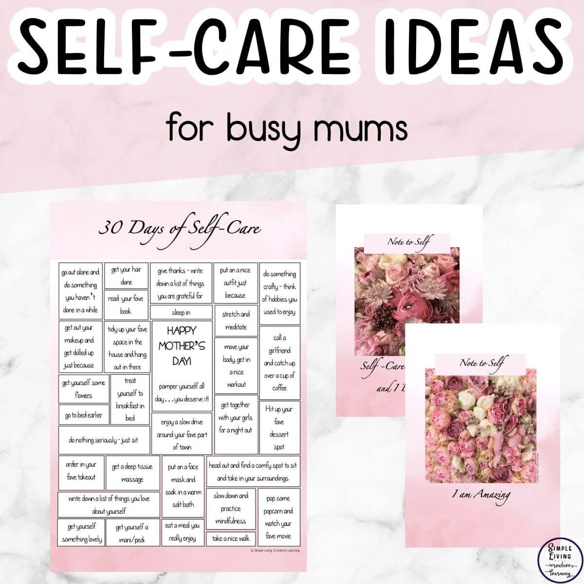 30 Days of Self Care Ideas for Busy Mums