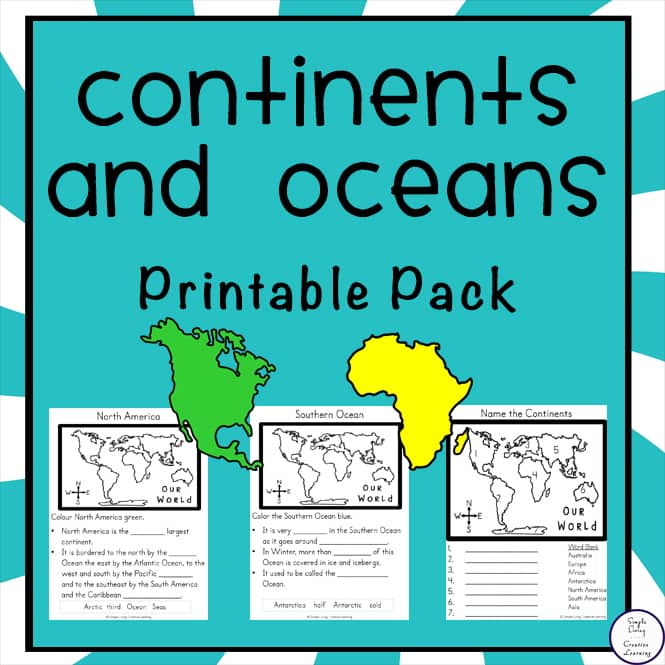 Worksheets To Teach Your Kids About The Continents Homeschool Giveaways