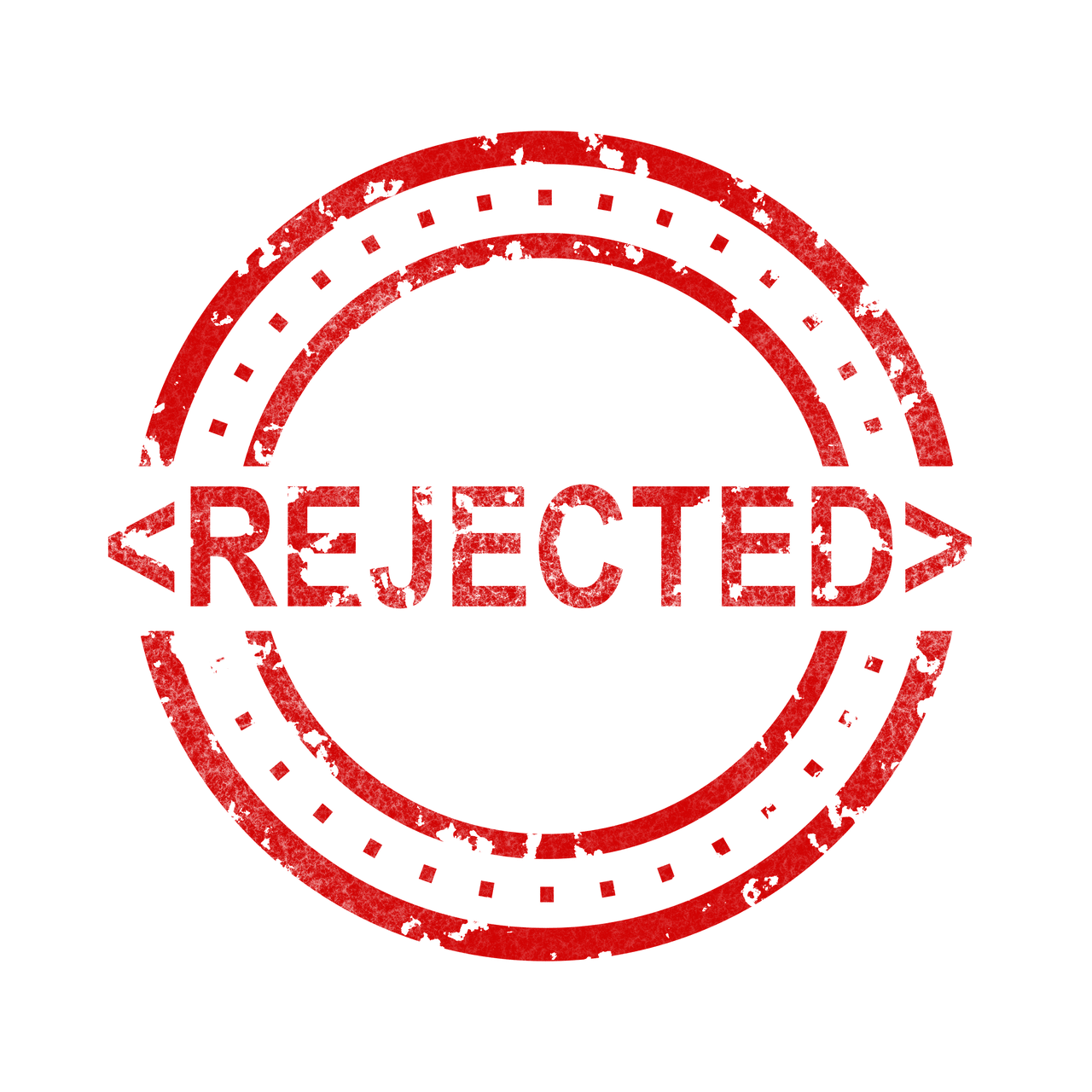 Red stamp saying REJECTED