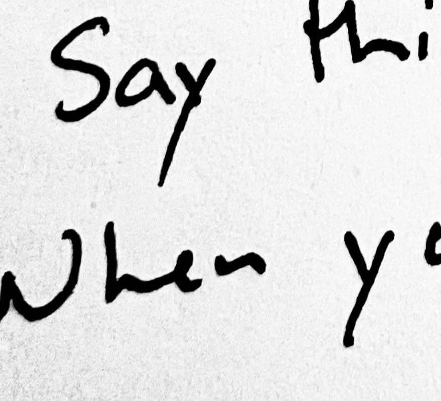 Handwritten and Signed Lyrics