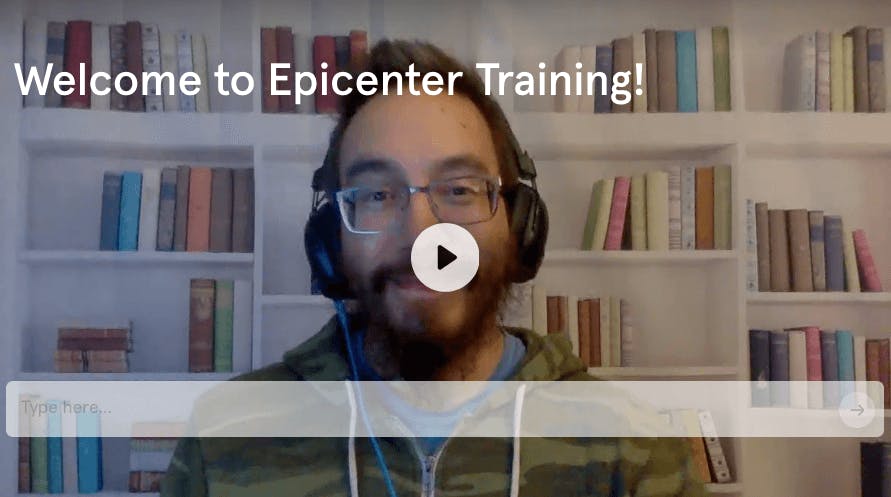 A screenshot of the Welcome to Epicenter Training intro video