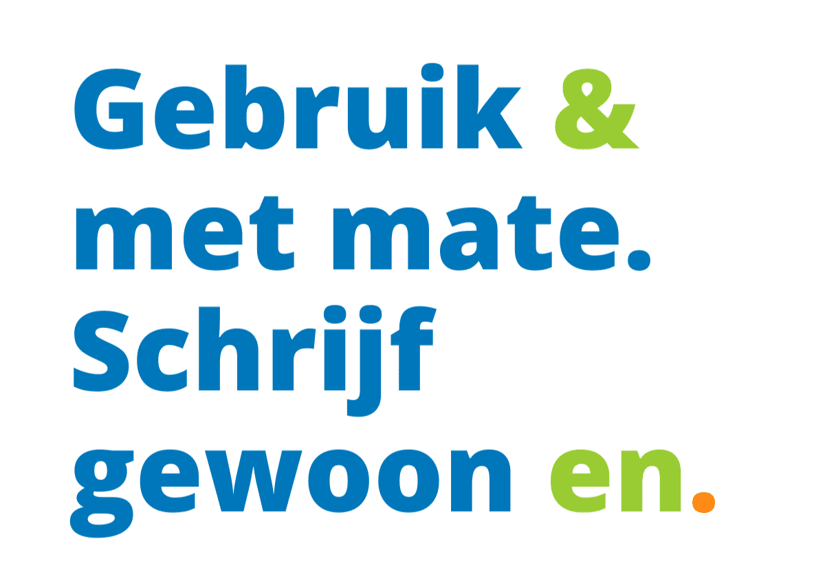 Gebruik 'en', niet '&'