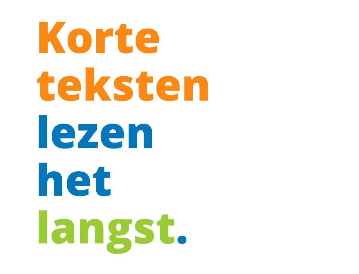 Korte teksten lezen het langst