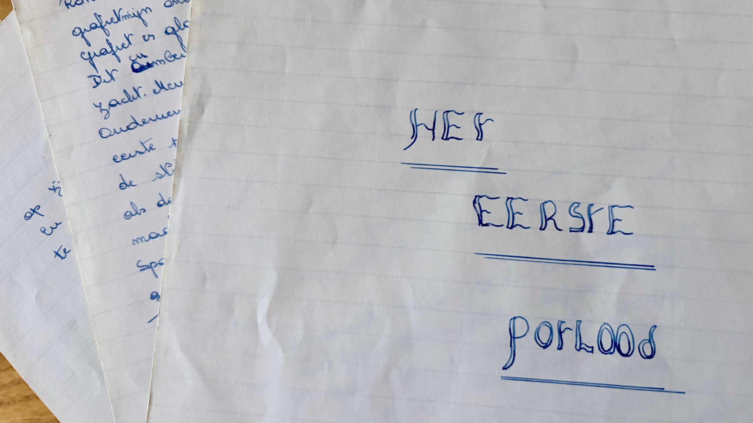 Afbeelding opstel 'Het eerste potlood'