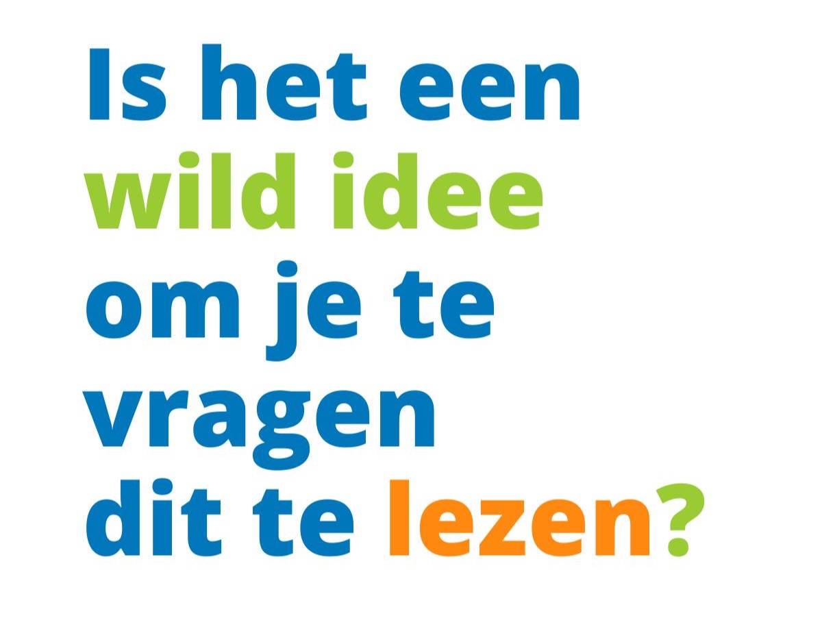 Is het een wild idee om je te vragen dit te lezen?